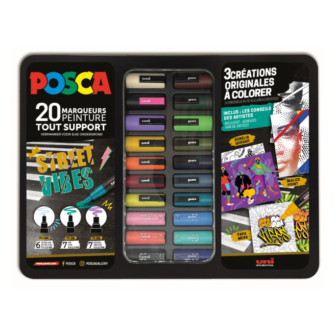 Coffret De Marqueurs Peinture Uni Ball Posca