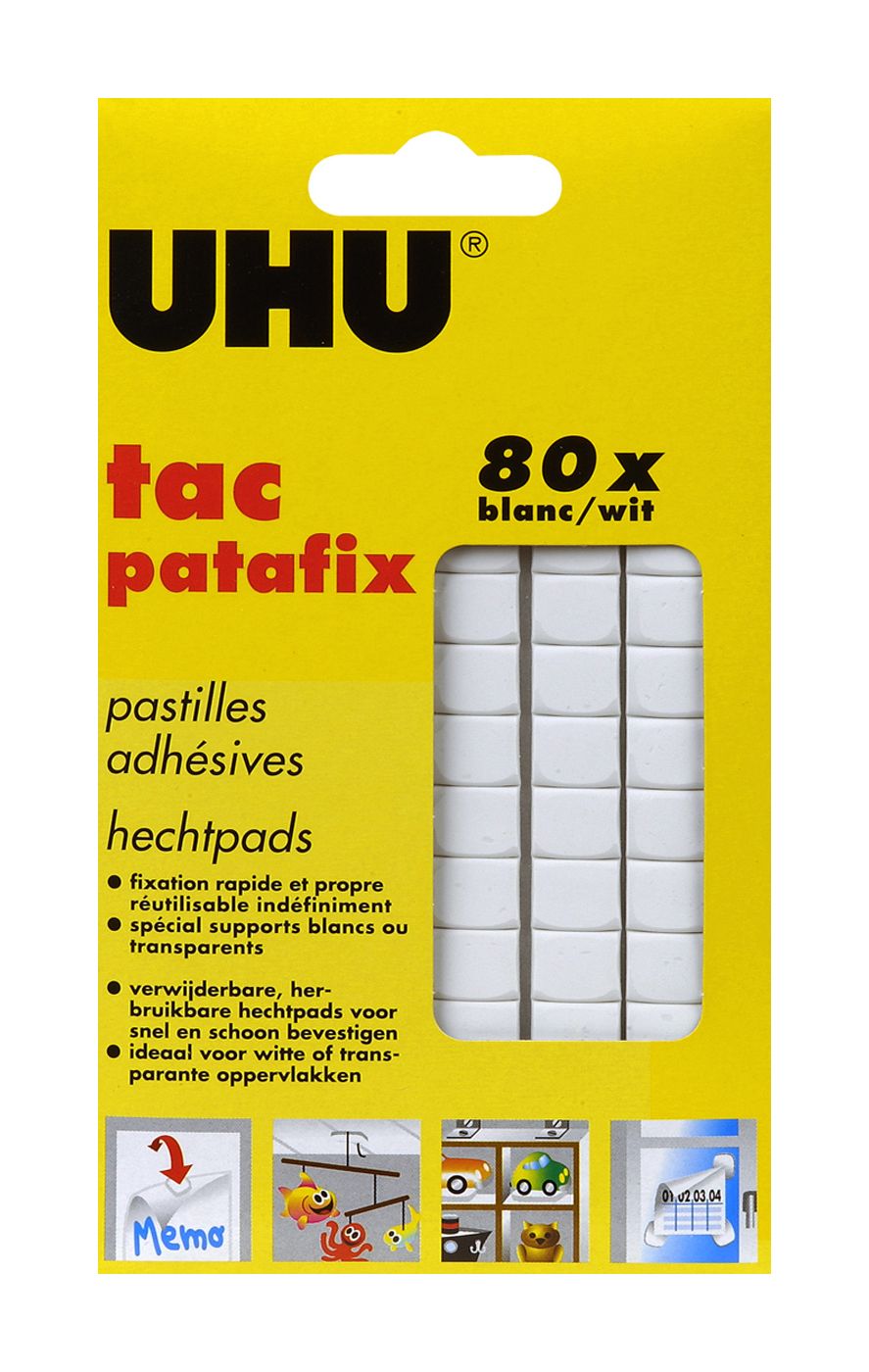 Patafix 80 pastilles adhésives Blanches - FIXATION/Adhésif double face 