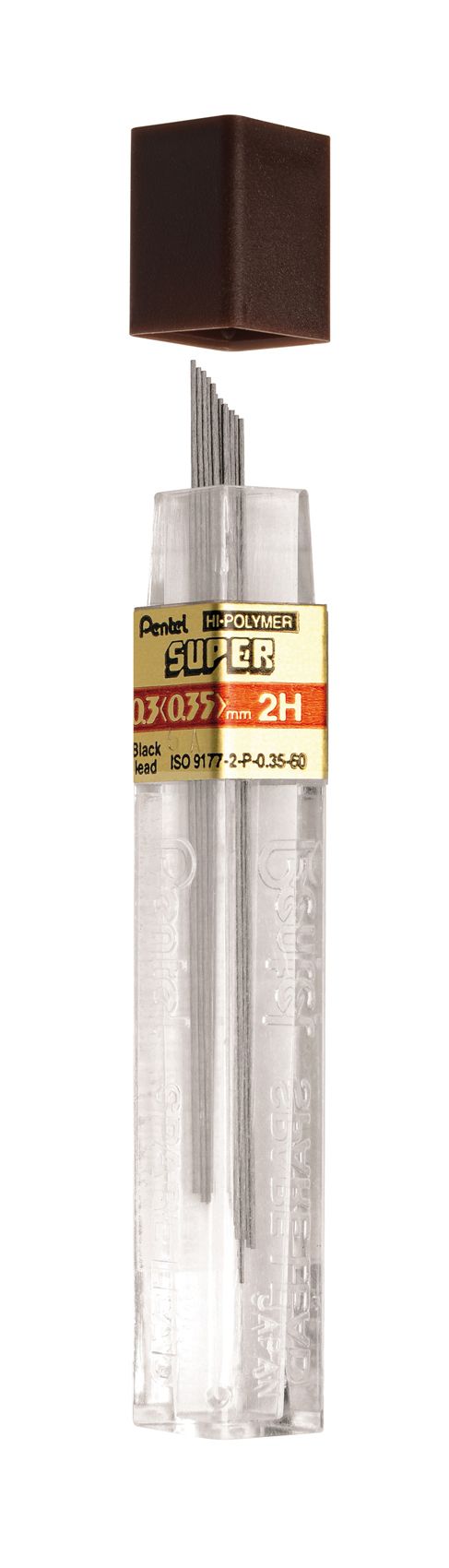 Mines Pentel HI-POLYMER SUPER - étui de 12