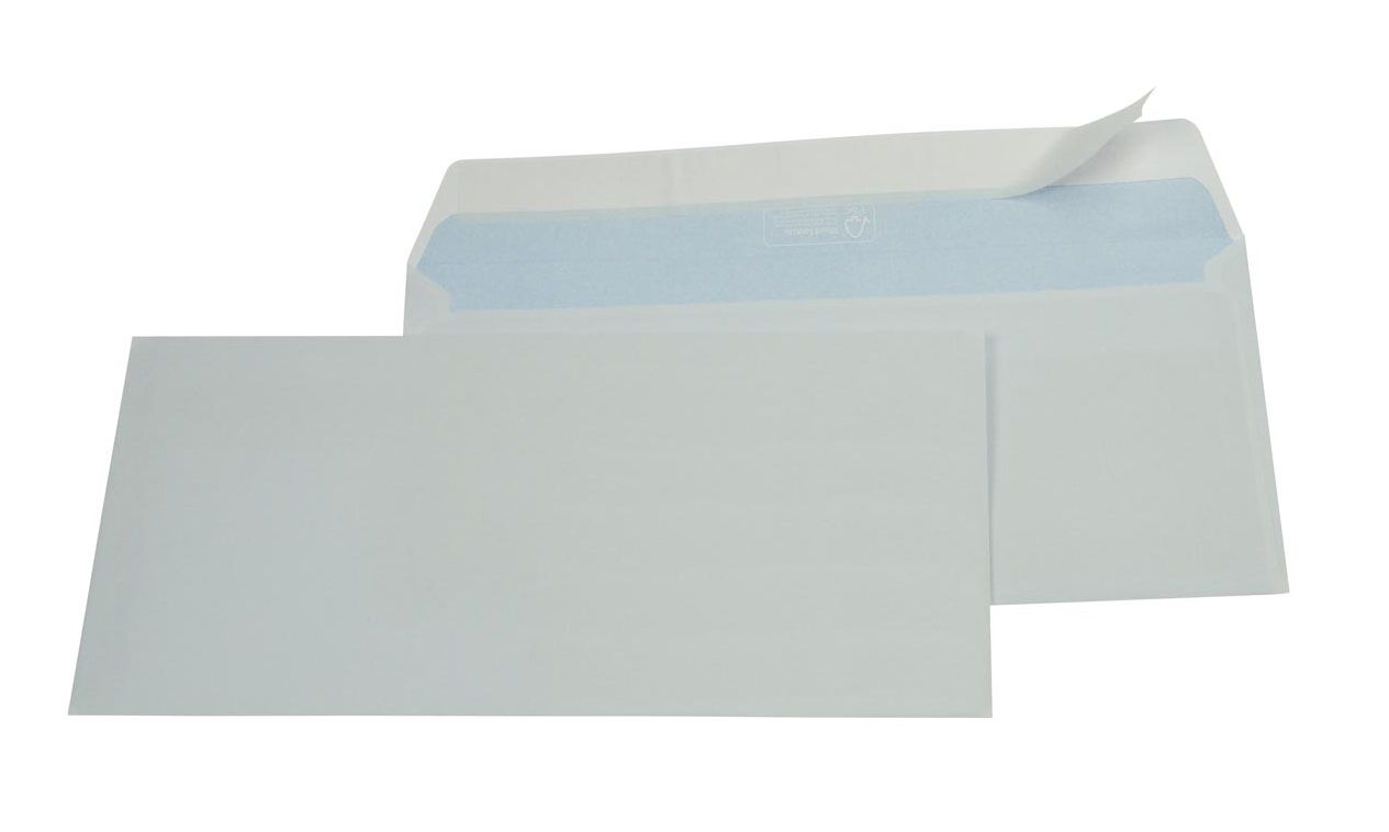 Enveloppe rectangulaire portefeuille blanche