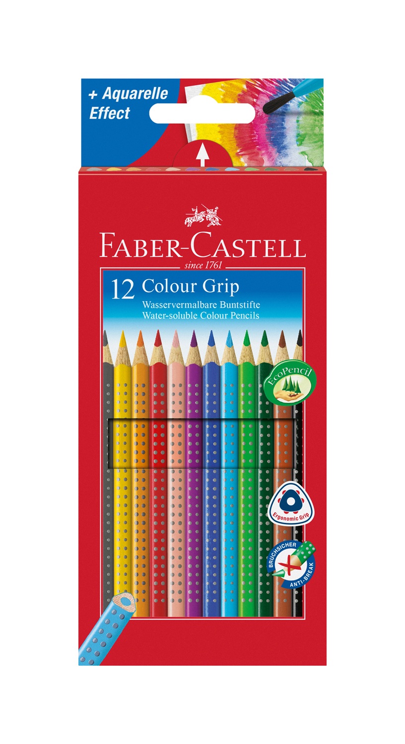 Faber-castell crayon pour cahier et tableau grip blanc