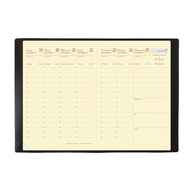 Agenda Quo Vadis RANDONNEE PRESTIGE - 9 x 12,5 cm - 1 semaine sur 2 pages