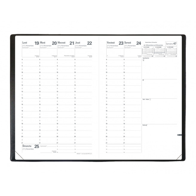 Agenda Quo Vadis MINISTRE - 16 x 24 cm - 1 semaine sur 2 pages