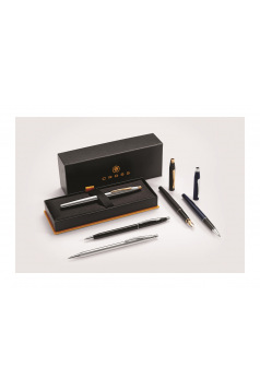 WATERMAN Carène Stylo bille, Noir brillant, recharge bleue pointe moyenne,  Coffret cadeau