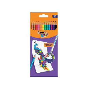 Faber-castell Etui De 12 Crayons De Couleur Effacables Bout Gomme