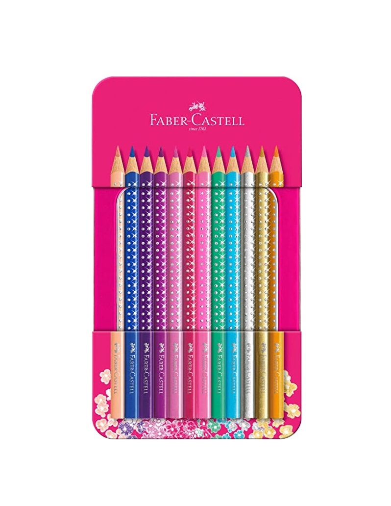 12 crayons de couleur triangulaires FABER CASTELL