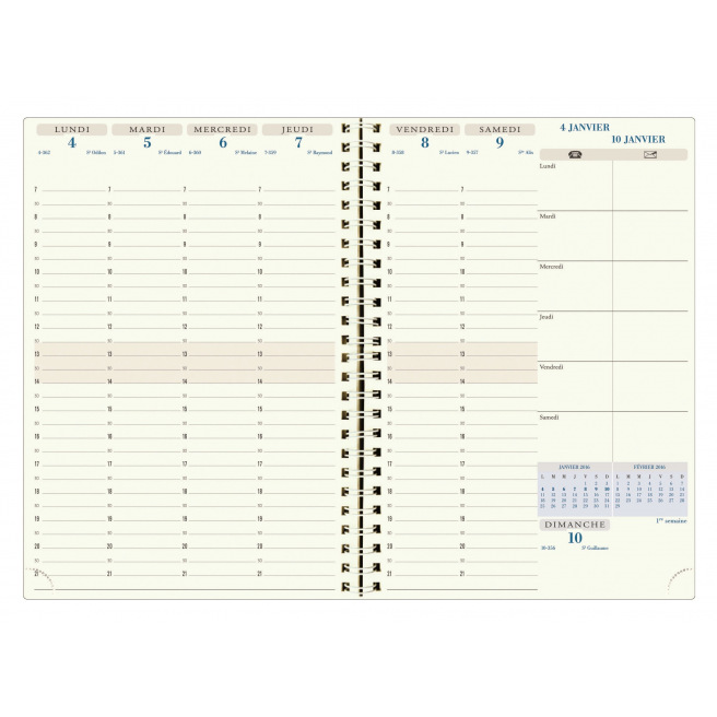 Agenda Exacompta VISUEL W - 15 x 21 cm - 1 semaine sur 2 pages