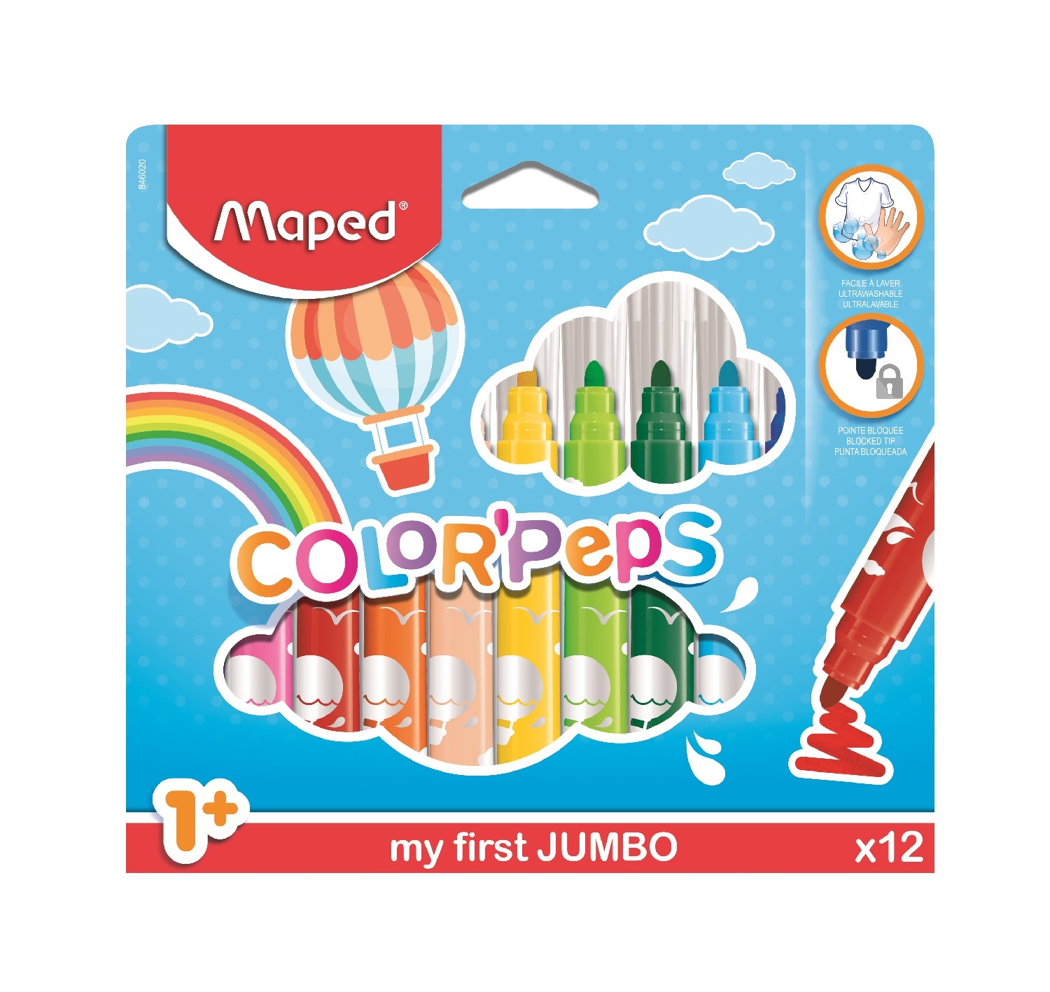Maped Color'Peps paquet de combo 12 feutre de coloriage + 15