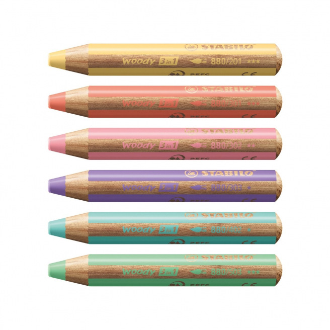 Magicat Crayon de couleurs en Cire et Empilables I 10 crayons avec