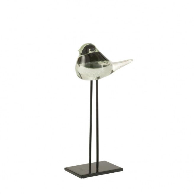 Oiseau en verre sur pied J-LINE