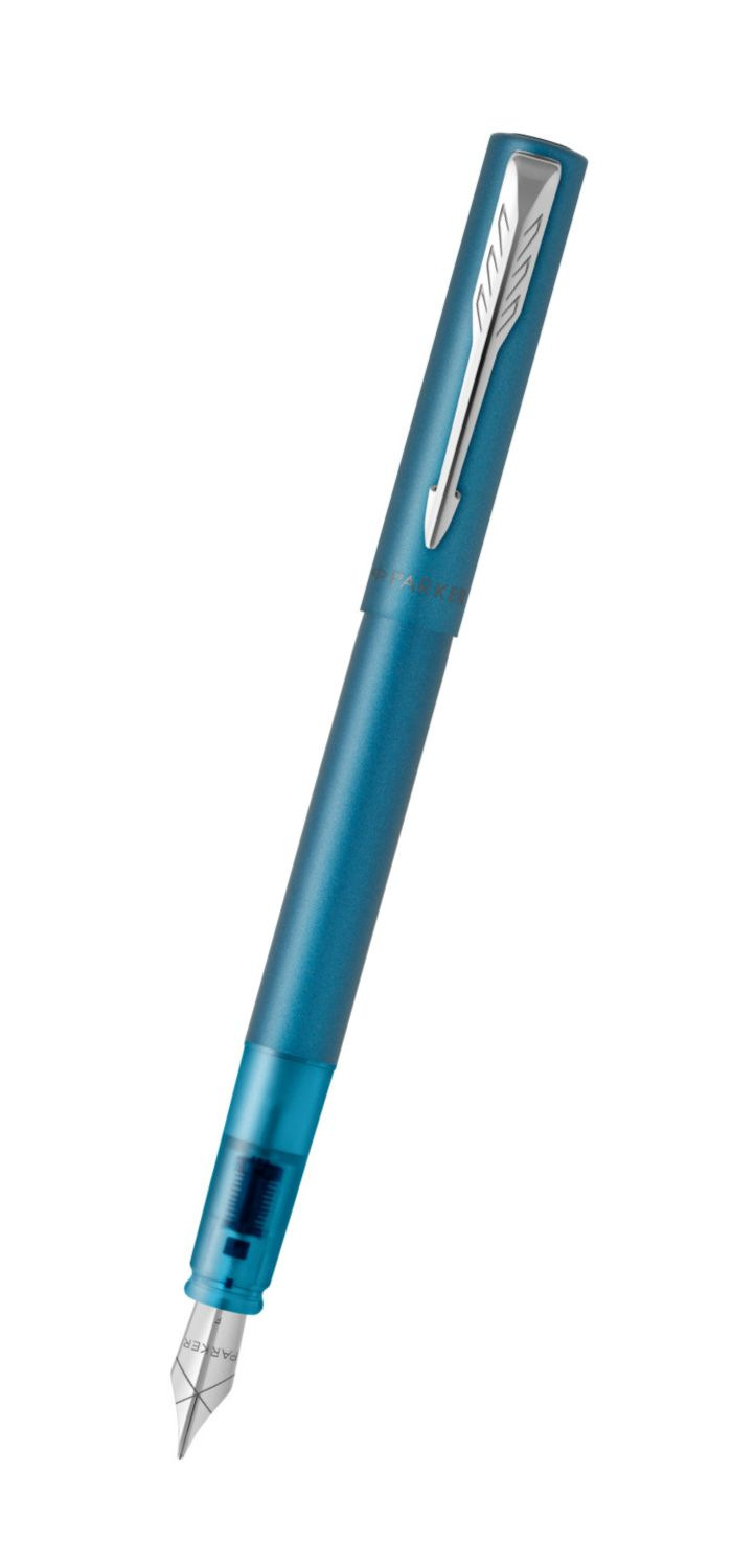 Stylo bille bleu rechargeable chromé - Sans Marque