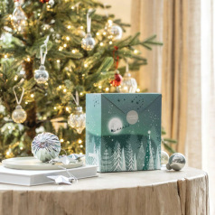 Yankee Candle Couronne calendrier de l'Avent, Coffret cadeau de bougies  parfumées de Noël, 24 bougies chauffe-plat et 1 photophore
