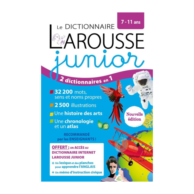 Dictionnaire LAROUSSE JUNIOR 2 en 1 pour les 7-11 ans