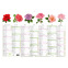 Calendrier planning Exacompta FLEURS - 29,5 x 22 cm - 6 mois par face