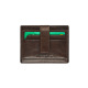 Porte-cartes en cuir MAVERICK BROWN avec fermeture pression