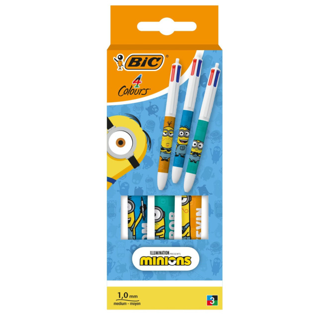 Stylo-bille BIC 4 COULEURS MINIONS