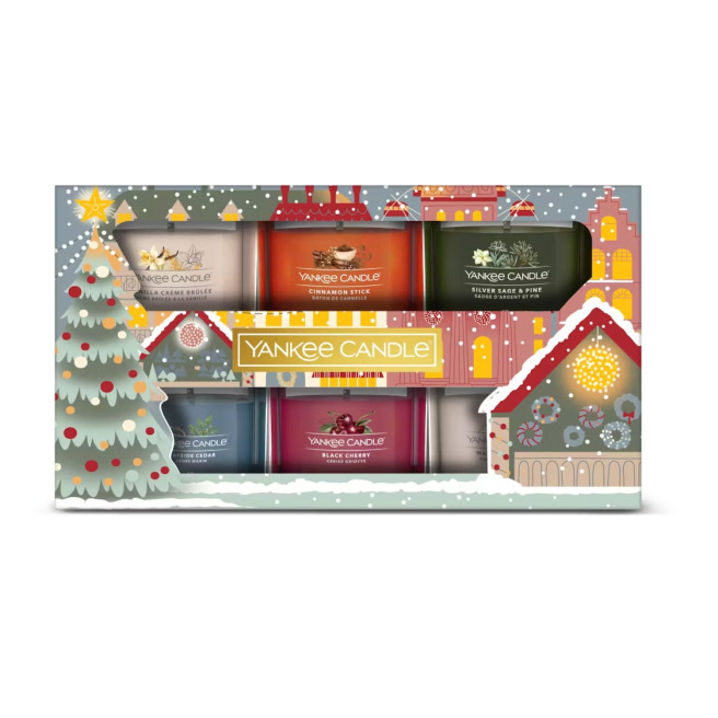 Coffret de 6 bougies votives en verre Yankee Candle PASSPORT TO THE HOLIDAYS