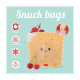 Pochette sac pour aliments Legami SNACK BAGS - paquet de 3