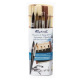 Set de 6 pinceaux aquarelle de voyage Raphael avec pincelier en bambou