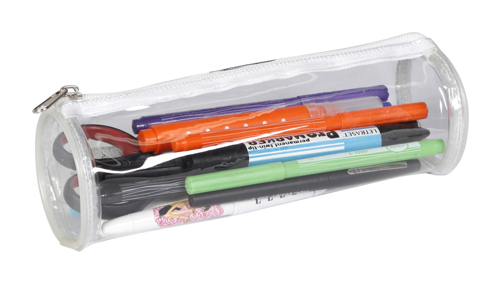 étui à crayons transparent -pack économique 3 étuis à crayons de